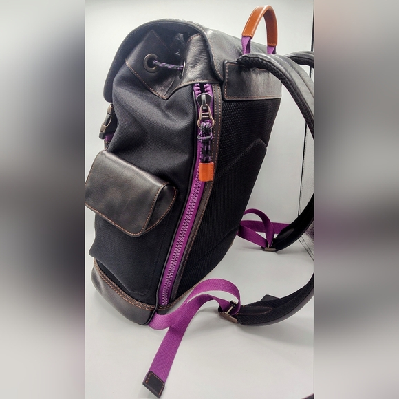 SOLD- Coach Rivington Backpack With Coach Patch-Black/Purple. EUC - Picture 4 of 10